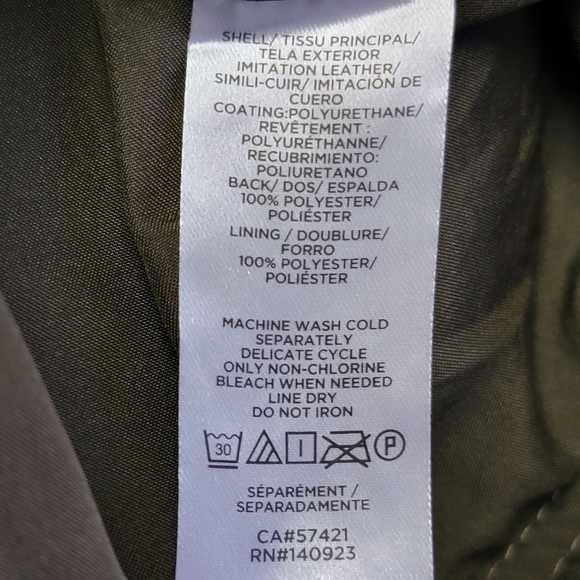 Loft Green Faux Leather Mini‎ Skirt Womens Sz 2 A Line Pockets Slit Lined Career - Picture 8 of 8